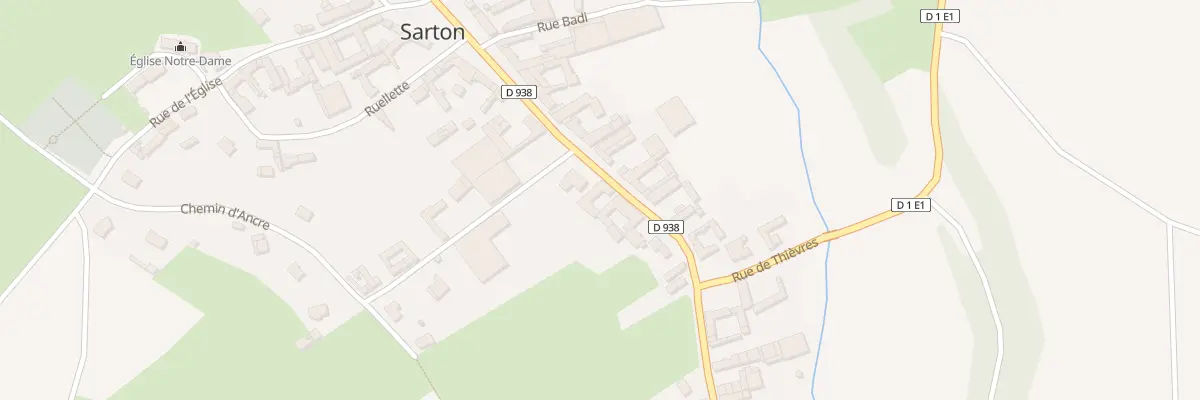 Plan du 14 Rte d’Albert à Sarton