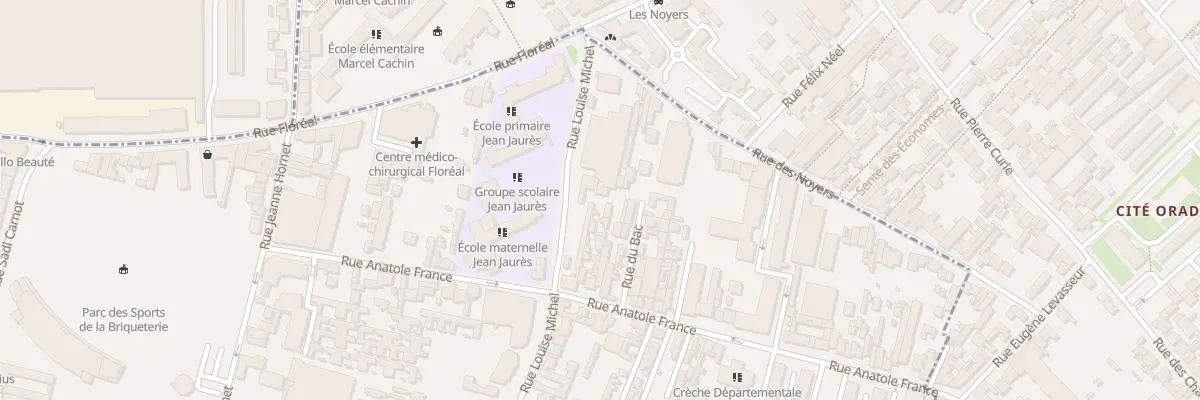 Plan du 65F Rue Anatole France à Bagnolet