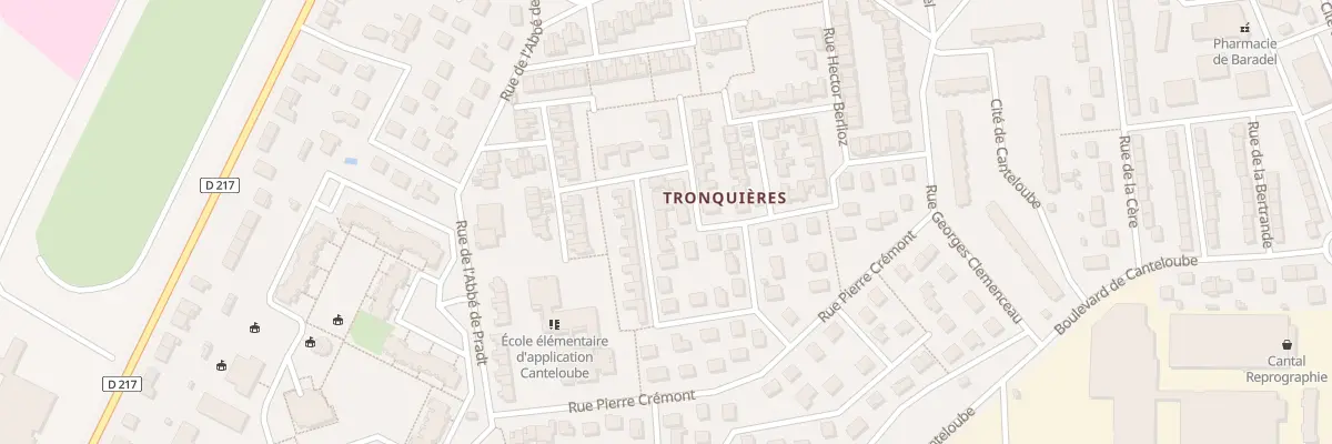 Plan du 14 Rue Claude Debussy à Aurillac