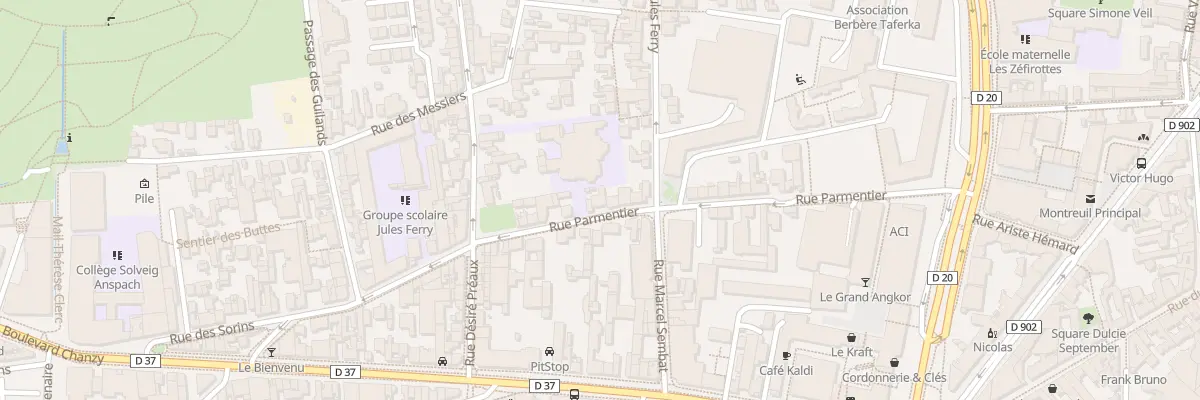 Plan du 30 Rue Parmentier à Montreuil