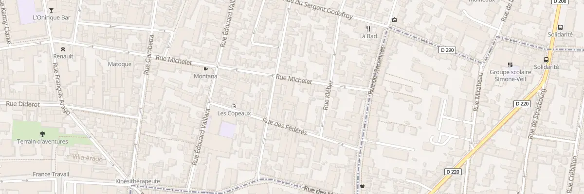 Plan du 15 Rue Michelet à Montreuil