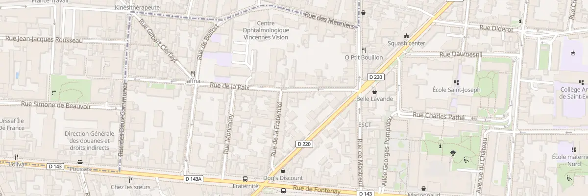 Plan du 9T Rue de la Paix à Vincennes