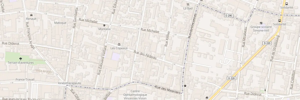 Plan du 16 Rue des Fédérés à Montreuil