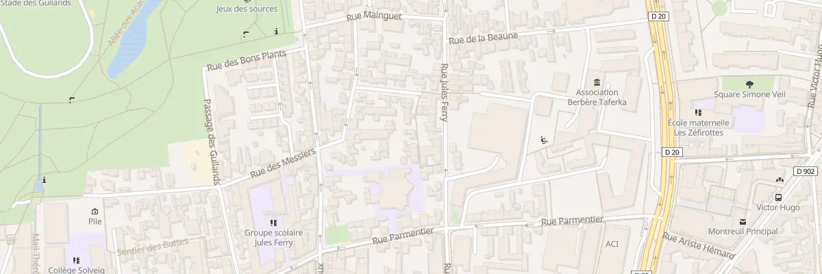 Plan du 19 Vc Str du Tourniquet à Montreuil