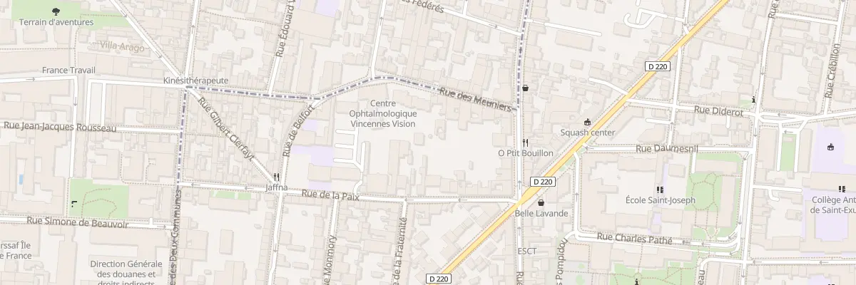 Plan du 12 Rue de la Paix à Vincennes