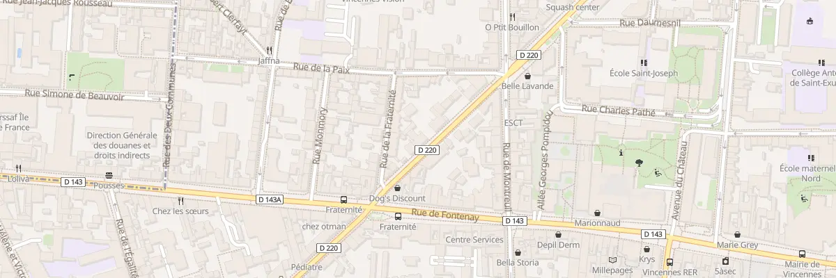 Plan du 57 Av de la République à Vincennes