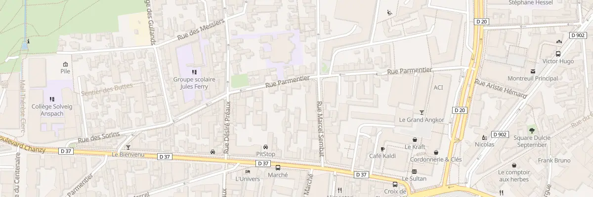 Plan du 39 Rue Parmentier à Montreuil