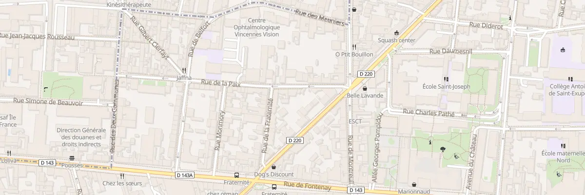 Plan du 9B Rue de la Paix à Vincennes