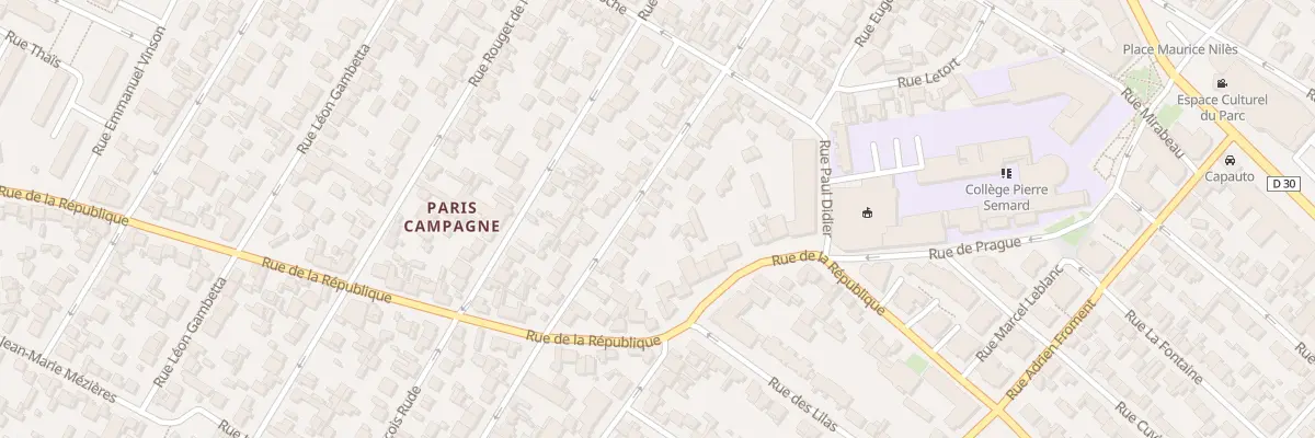 Plan du 21 Rue Lamartine à Drancy