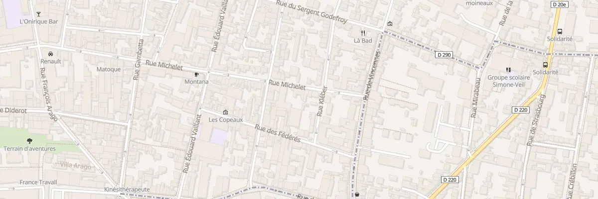 Plan du 13 Rue Michelet à Montreuil