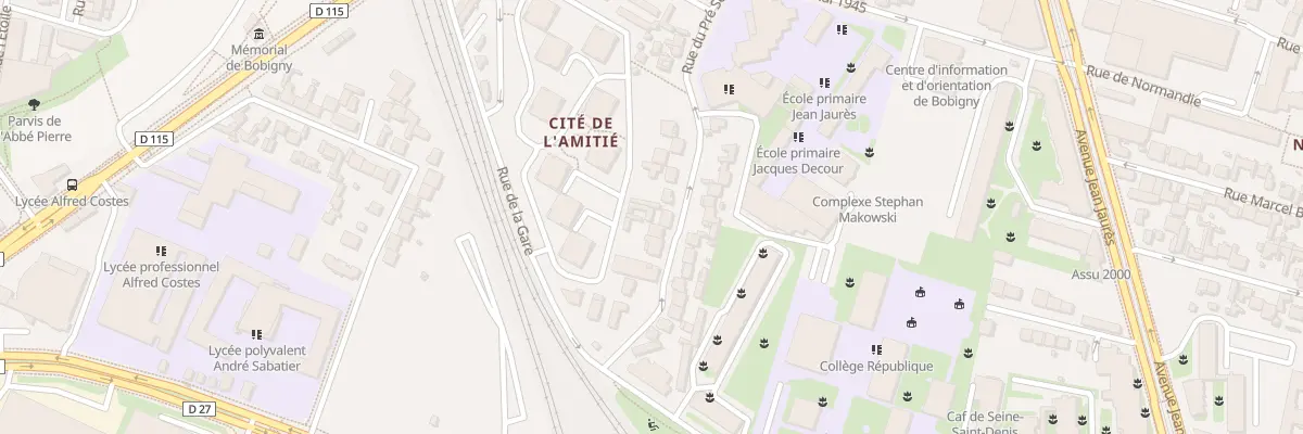 Plan du 76 Rue du Pré Souverain à Bobigny
