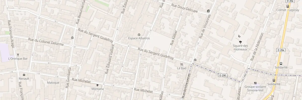 Plan du 8B Rue du Sergent Godefroy à Montreuil