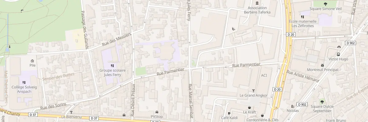 Plan du 24 Rue Parmentier à Montreuil