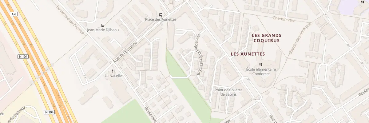 Plan du 3G Imp de la Prédecelle à Évry-Courcouronnes