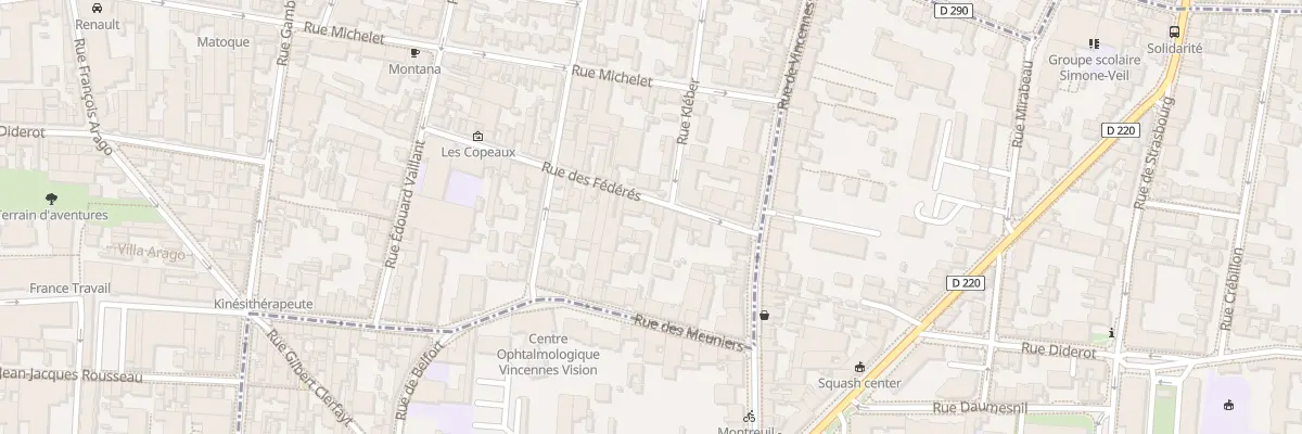 Plan du 11 Rue des Fédérés à Montreuil