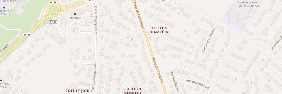 Plan du 16T Rte de Chevannes à Mennecy