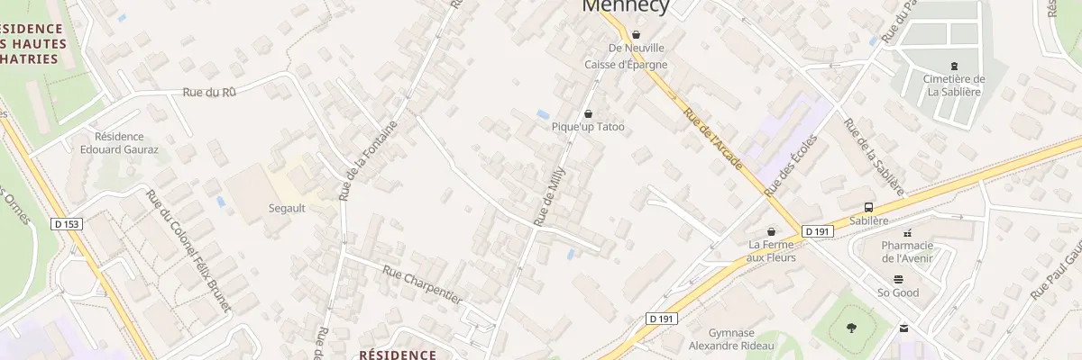 Plan du 16 Rue de Milly à Mennecy