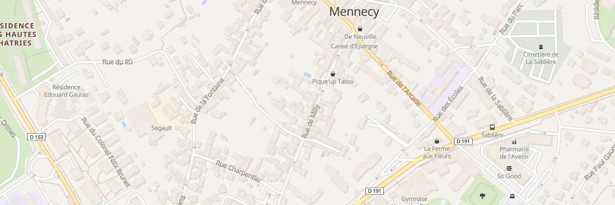 Plan du 14 Rue de Milly à Mennecy