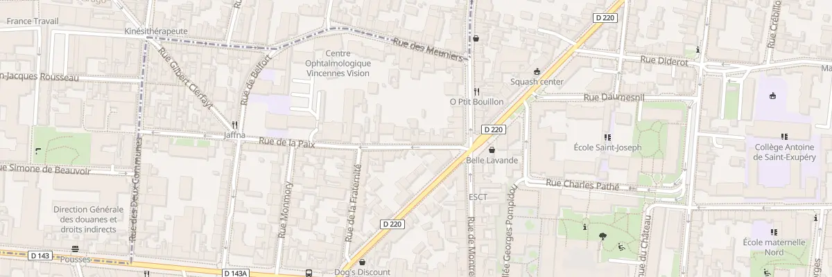 Plan du 6 Rue de la Paix à Vincennes