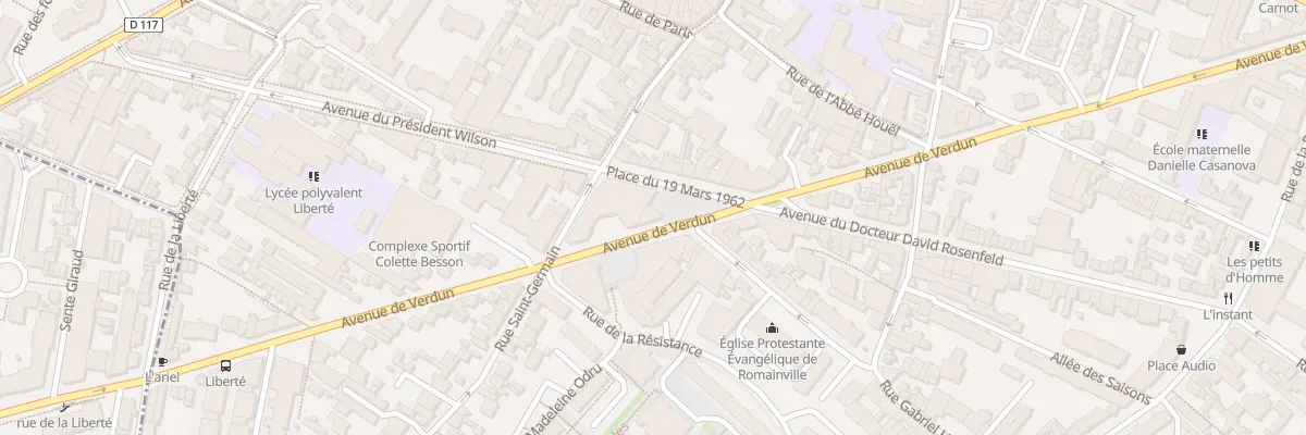 Plan du 58 Av de Verdun à Romainville