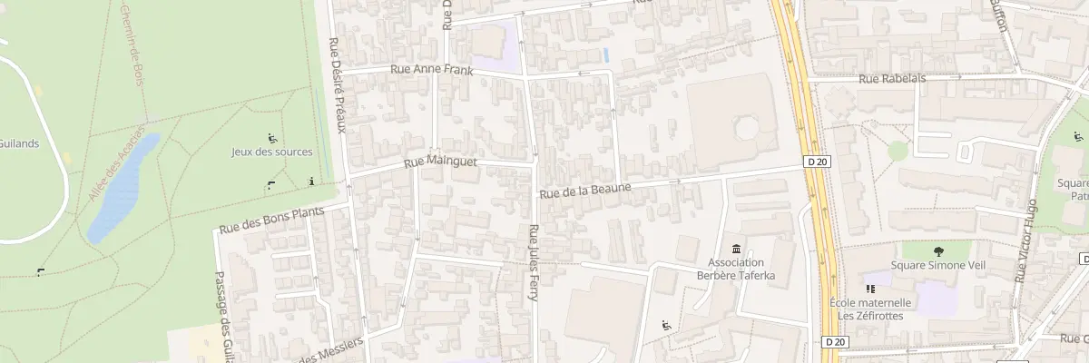 Plan du 58 Rue de la Beaune à Montreuil