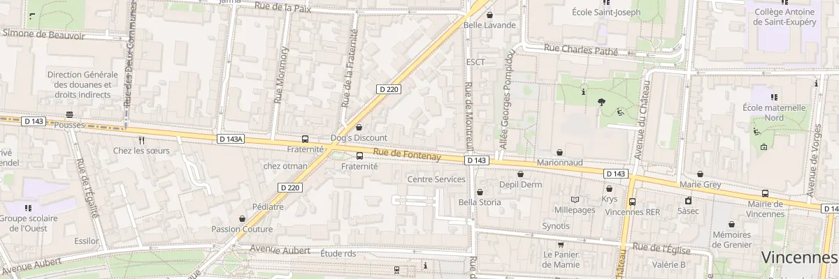 Plan du 184 Rue de Fontenay à Vincennes