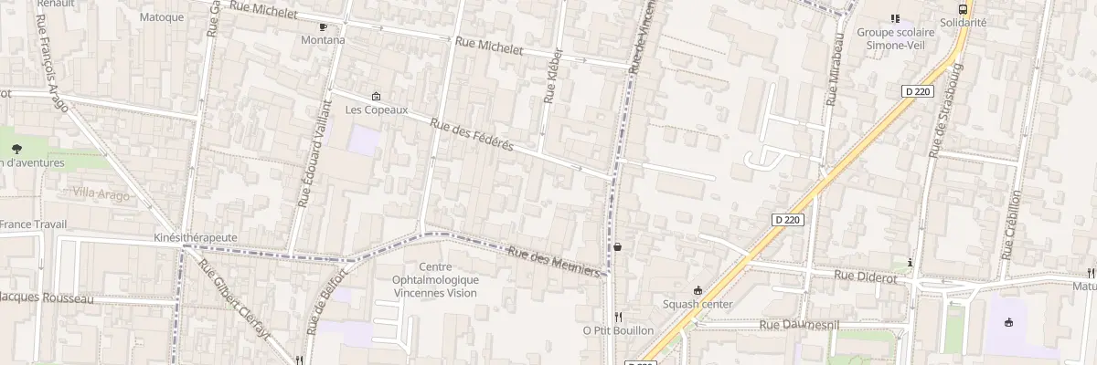 Plan du 5 Rue des Fédérés à Montreuil
