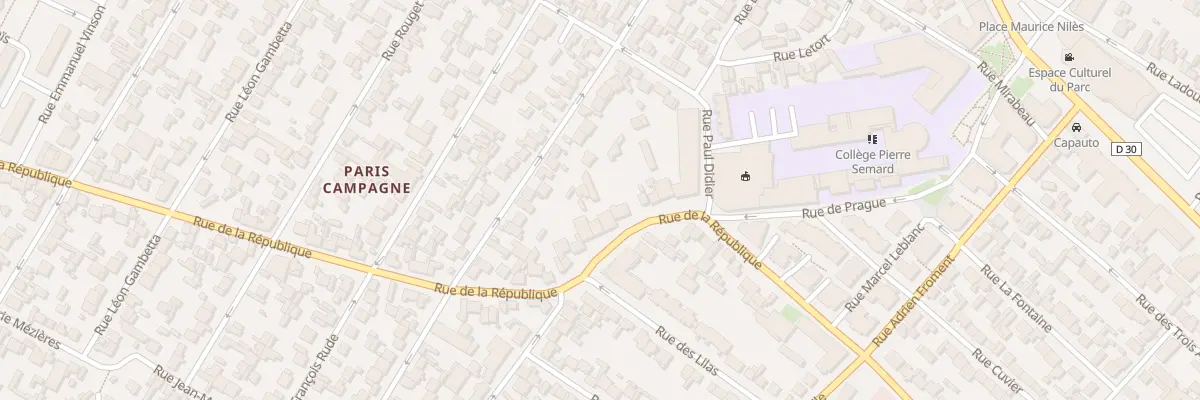 Plan du 164 Rue De La Republique à Drancy