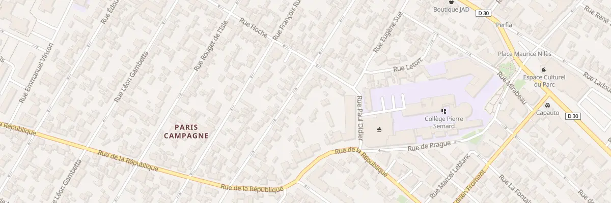 Plan du 9 Rue Lamartine à Drancy