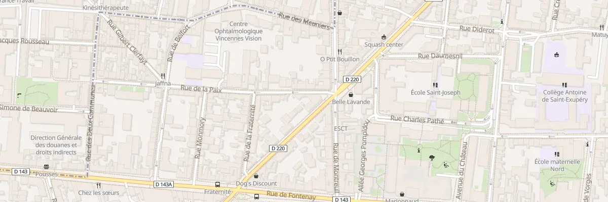 Plan du 5 Rue de la Paix à Vincennes