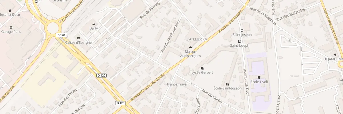 Plan du 4 Rue Docteur Emile Roux à Aurillac