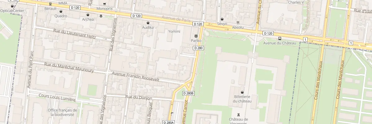 Plan du 12 Av du Gal de Gaulle à Vincennes
