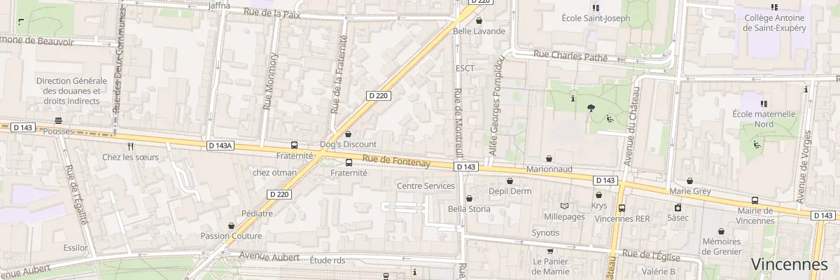 Plan du 180 Rue de Fontenay à Vincennes