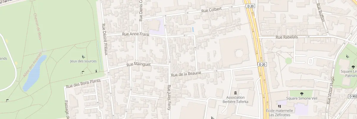 Plan du 50 Rue de la Beaune à Montreuil
