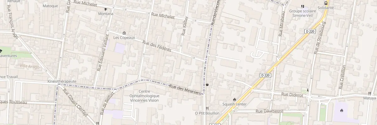 Plan du 3 Rue des Fédérés à Montreuil