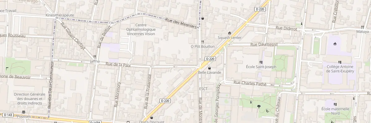 Plan du 4 Rue de la Paix à Vincennes