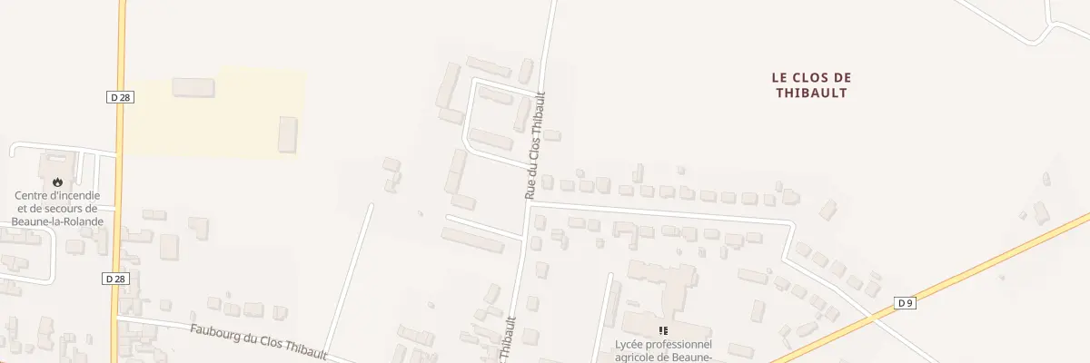 Plan du 28 Rue du Clos Thibault à Beaune-la-Rolande