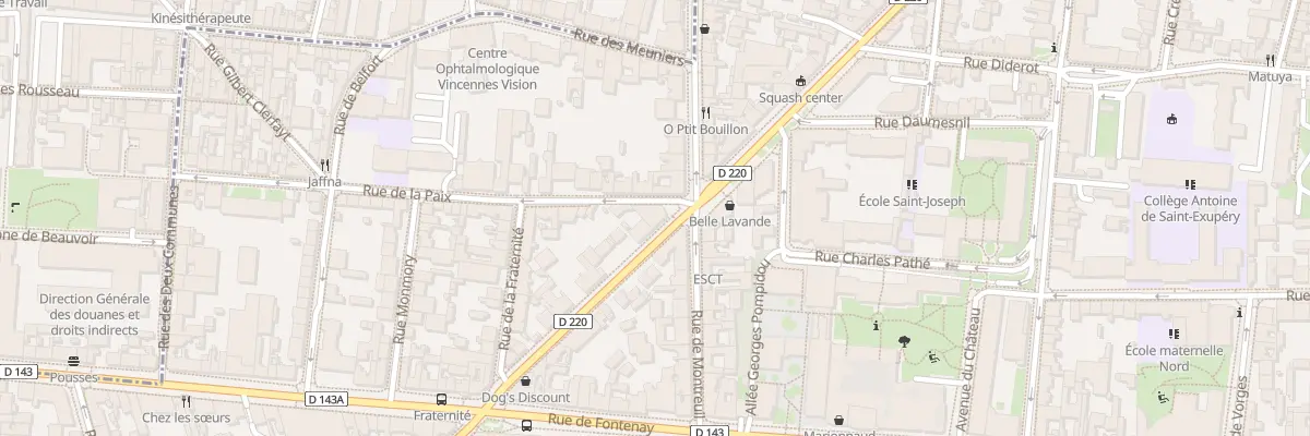 Plan du 1 Rue de la Paix à Vincennes