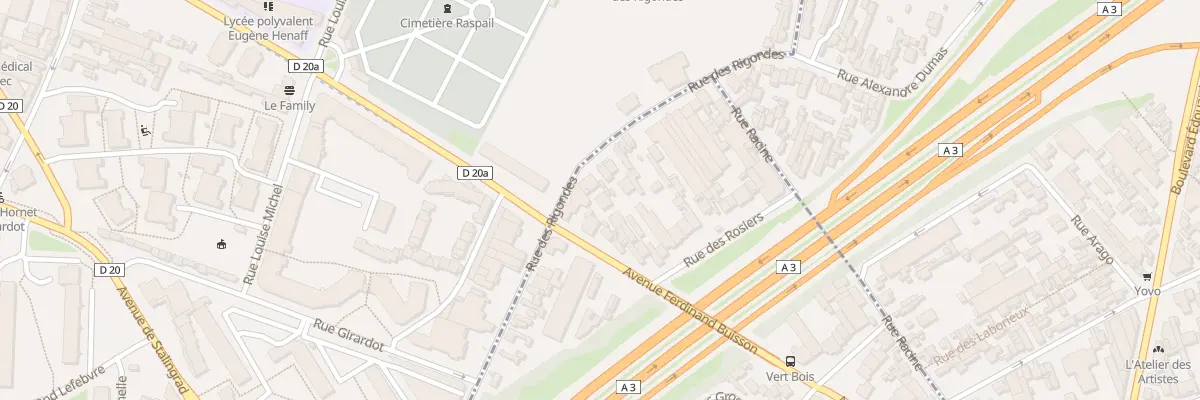 Plan du 72 Rue des Rigondes à Montreuil