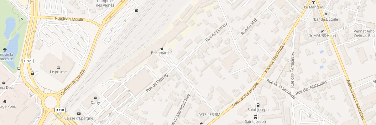 Plan du 25 Rue de Firminy à Aurillac