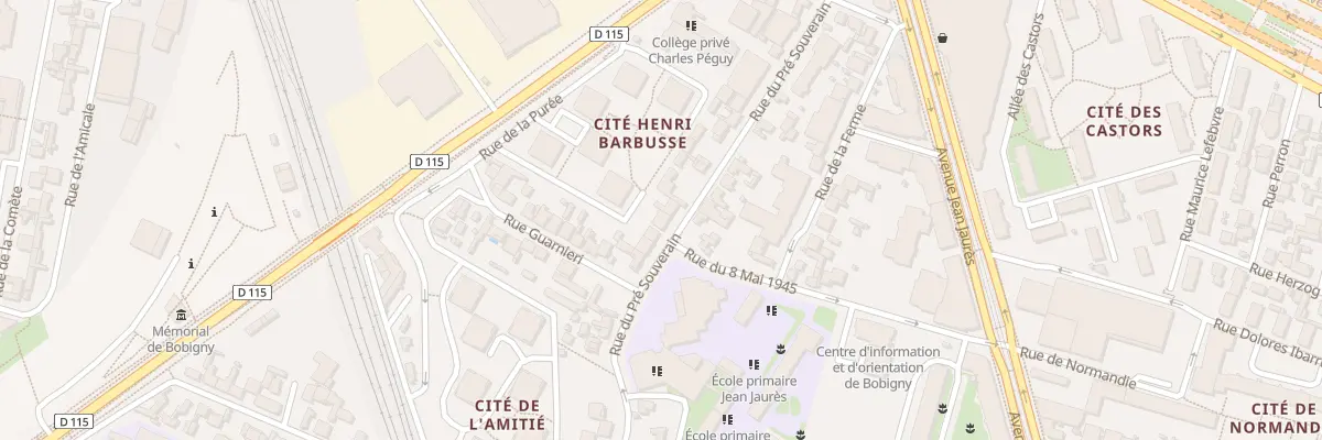 Plan du 36 Rue du Pré Souverain à Bobigny