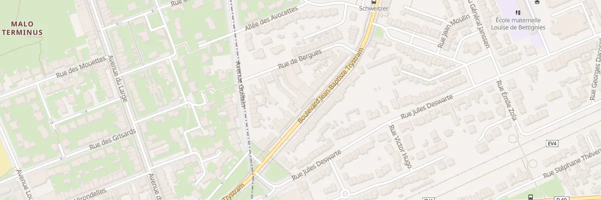 Plan du 93 Bd Jean-Baptiste Trystram à Leffrinckoucke