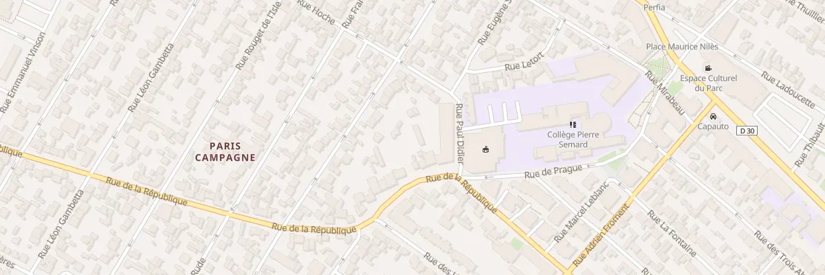 Plan du 156 Rue De La Republique à Drancy