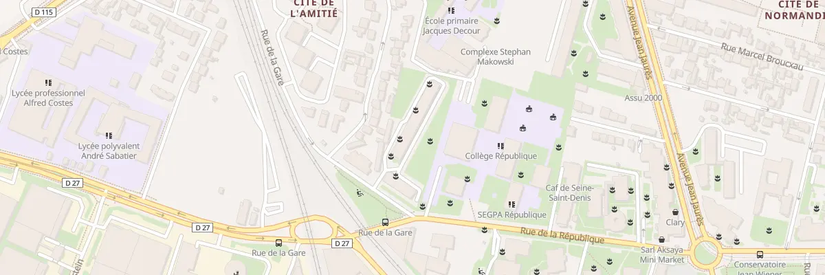 Plan du 2 Rue de la Gare à Bobigny