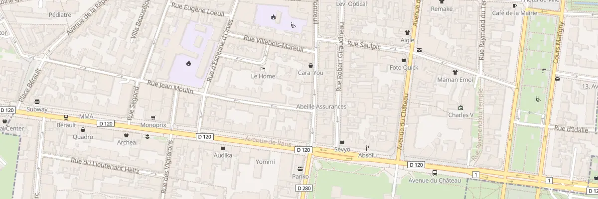 Plan du 2 Rue Jean Moulin à Vincennes