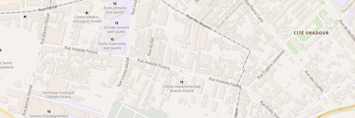 Plan du 93 Rue Anatole France à Bagnolet