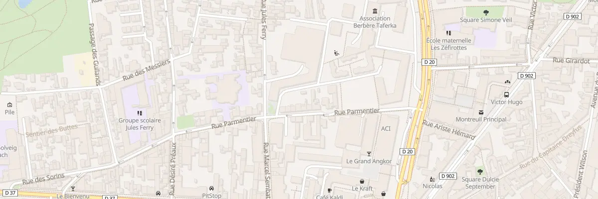 Plan du 16 Rue Parmentier à Montreuil