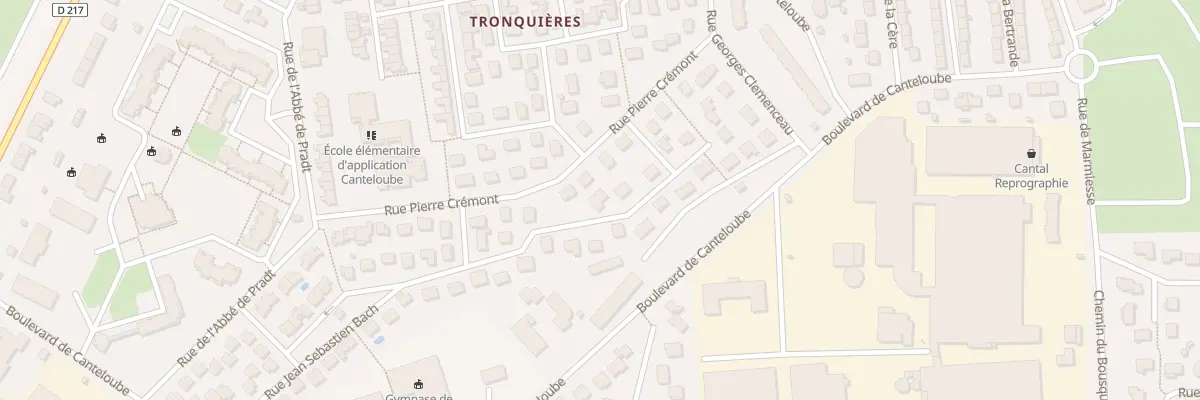 Plan du 12 Rue Jean Sébastien Bach à Aurillac
