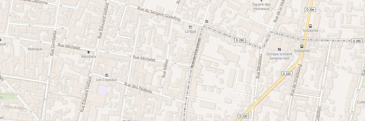 Plan du 4 Rue Michelet à Montreuil