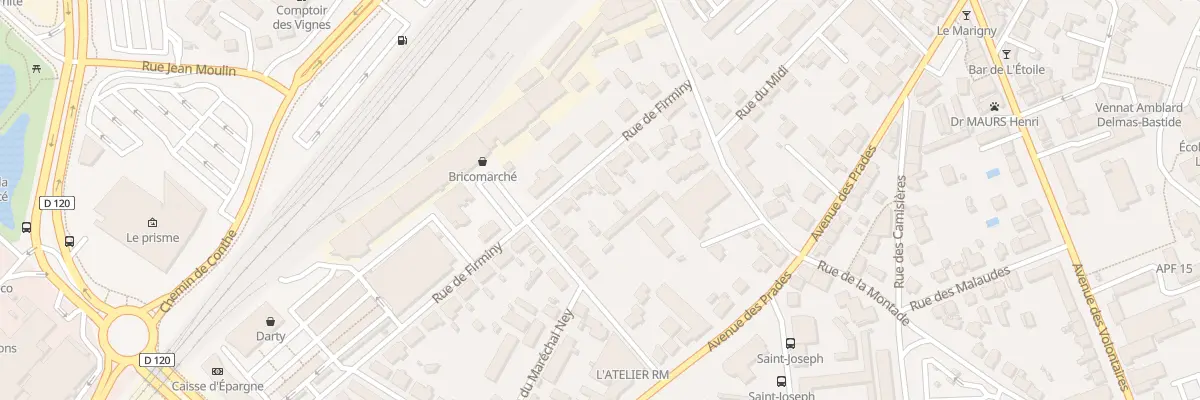 Plan du 21 Rue de Firminy à Aurillac